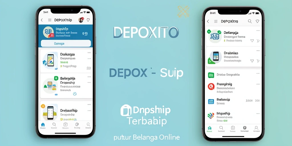 Tampilan antarmuka pengguna DEPOXITO untuk aplikasi Dropship.