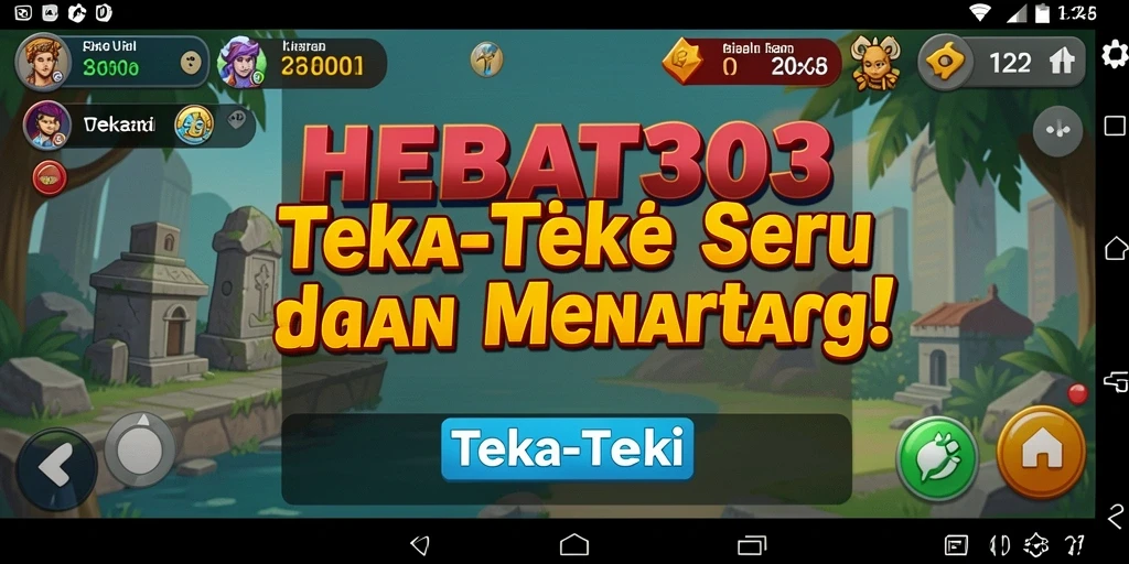 Tampilan antarmuka Teka-Teki yang menarik dan sederhana.