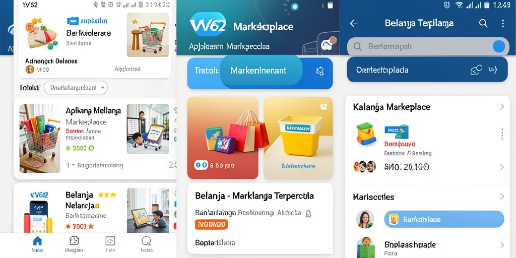 Antarmuka aplikasi VV62 yang modern dan fungsional.